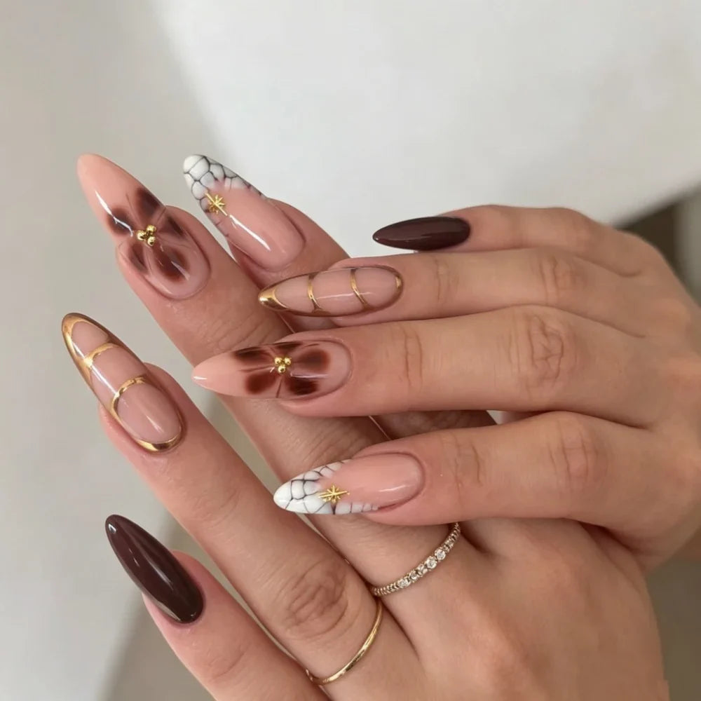 Press-On Nails Festive Designs Buffing Strips & Gel Polish