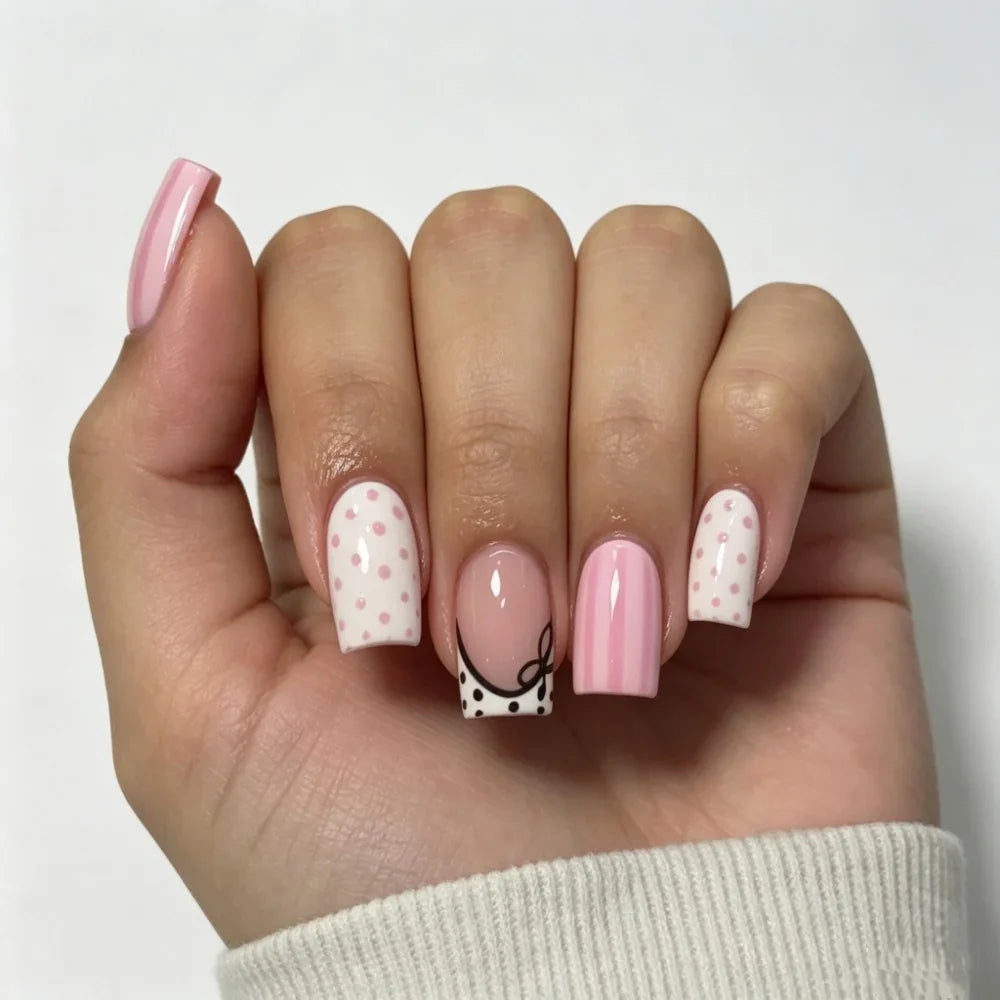Press-On Nails Festive Designs Buffing Strips & Gel Polish