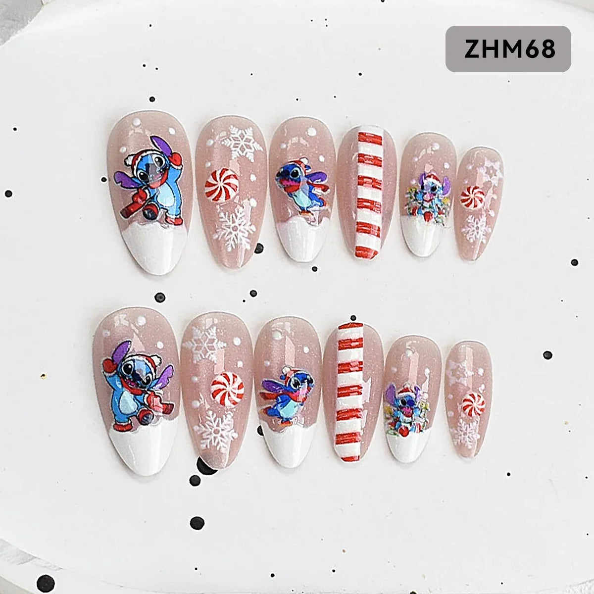 Press-On Nails Festive Holiday Designs Flexible Fit & Long-Lasting