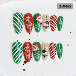 Press-On Nails Festive Holiday Designs Flexible Fit & Long-Lasting