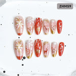 Press-On Nails Festive Holiday Designs Flexible Fit & Long-Lasting