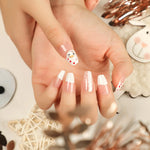 Press-On Nails Festive Snowman Design Self-Adhesive & Seamless Fit