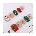 Press-On Nails Handmade Holiday Designs Secure Adhesive