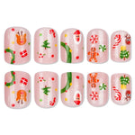 Press-On Nails Holiday Designs Gel Finish & Strong Adhesive
