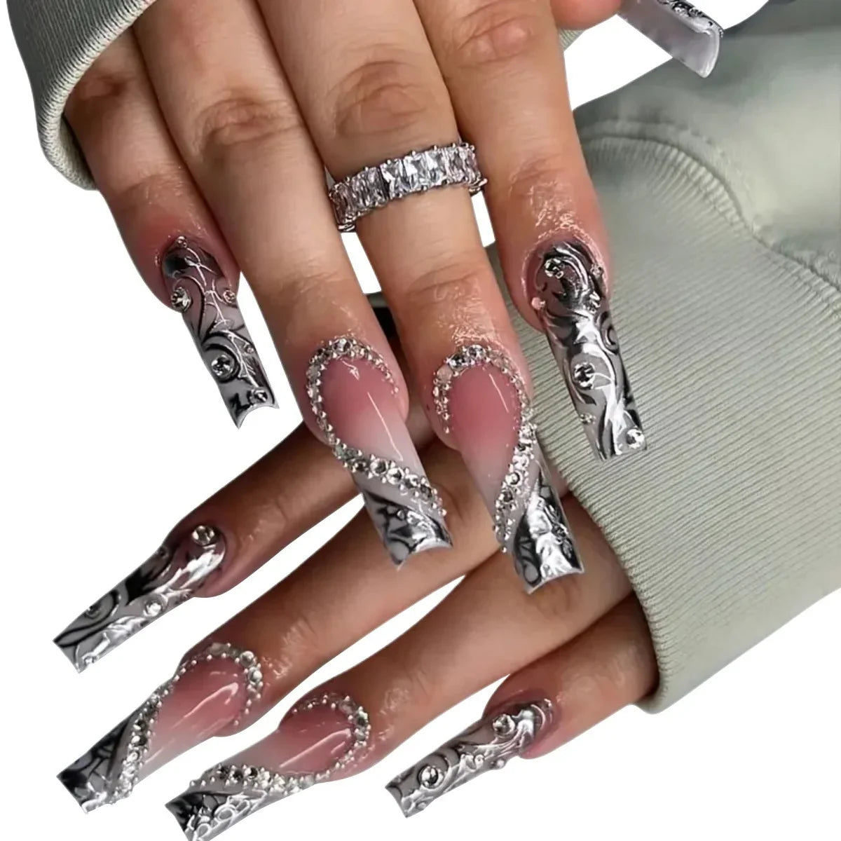 Press-On Nails Holiday Designs Peel-and-Press Comfortable Fit