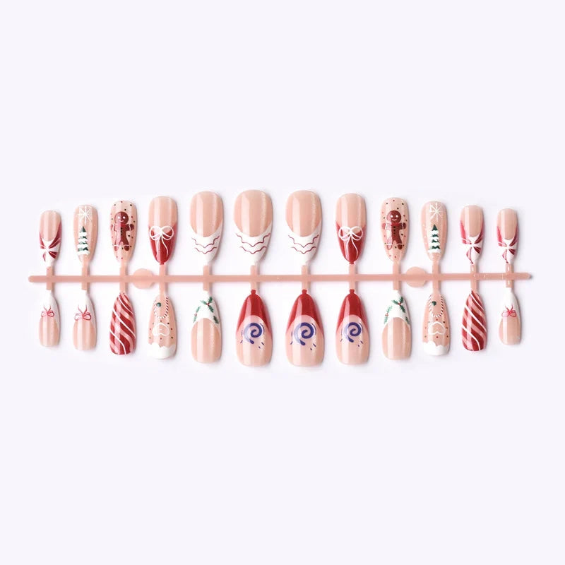 Press-On Nails Peel-And-Stick Festive Designs Comfort Fit