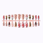 Press-On Nails Peel-And-Stick Holiday Designs Assorted Lengths