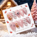 Press-On Nails Pre-Glued Holiday Designs Assorted Sizes