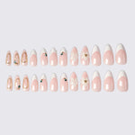 Press-On Nails Rhinestone Floral Quick-Apply Multiple Sizes