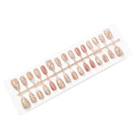 Press-On Nails Snowflake Design Rose Gold Accents Long-Lasting Wear