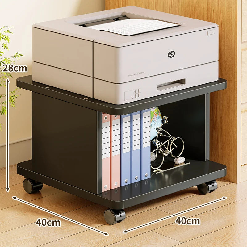 Printer Stand Open Storage Shelf Swivel Casters With Locking Brakes