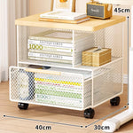 Printer Stand Open Storage Shelf Swivel Casters With Locking Brakes