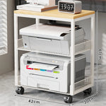 Printer Stand Two-Tier Mesh Compact Organizer