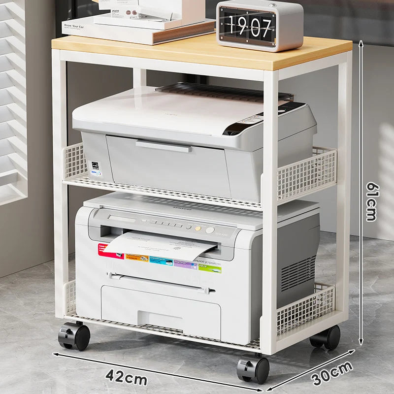 Printer Stand Two-Tier Mesh Compact Organizer
