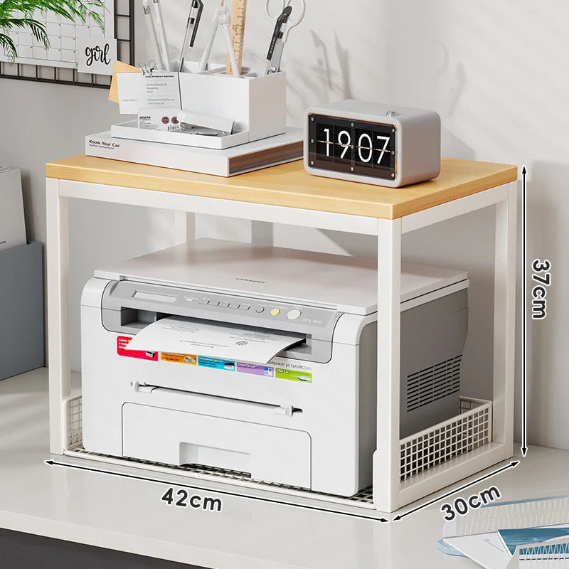 Printer Stand Two-Tier Mesh Compact Organizer