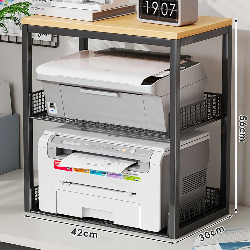Printer Stand Two-Tier Mesh Compact Organizer
