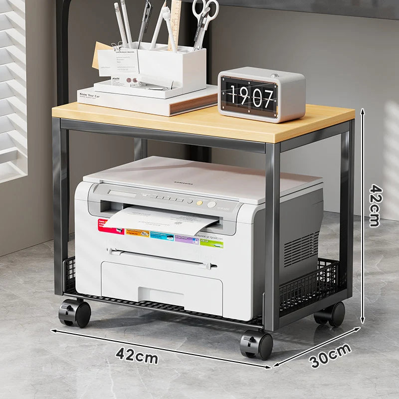 Printer Stand Two-Tier Mesh Compact Organizer