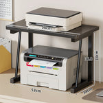 Printer and Monitor Stand Wood-Look Top Open Storage