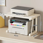 Printer and Monitor Stand Wood-Look Top Open Storage