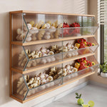 Produce Storage Basket Wall-Mounted Ventilated Two-Tier