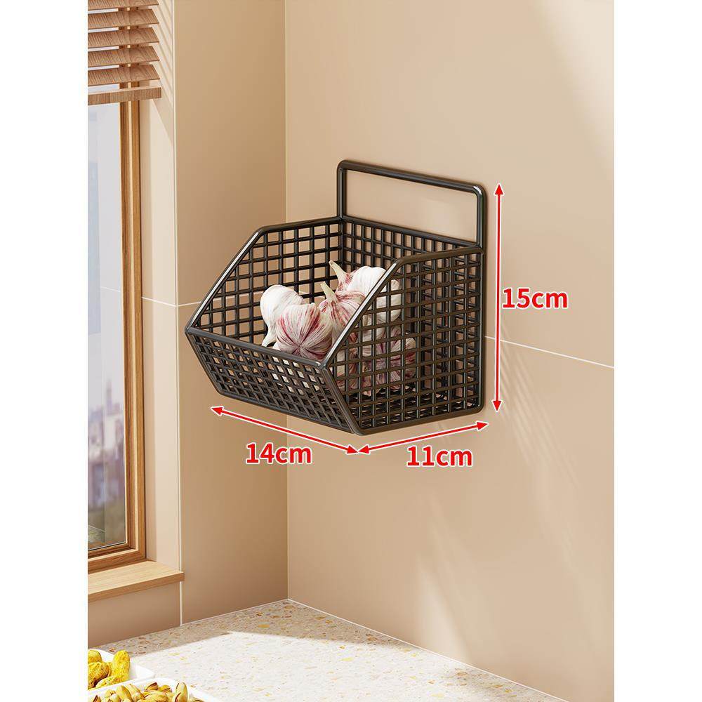 Produce Storage Basket Wall-Mounted Ventilated Two-Tier