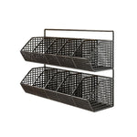 Produce Storage Basket Wall-Mounted Ventilated Two-Tier