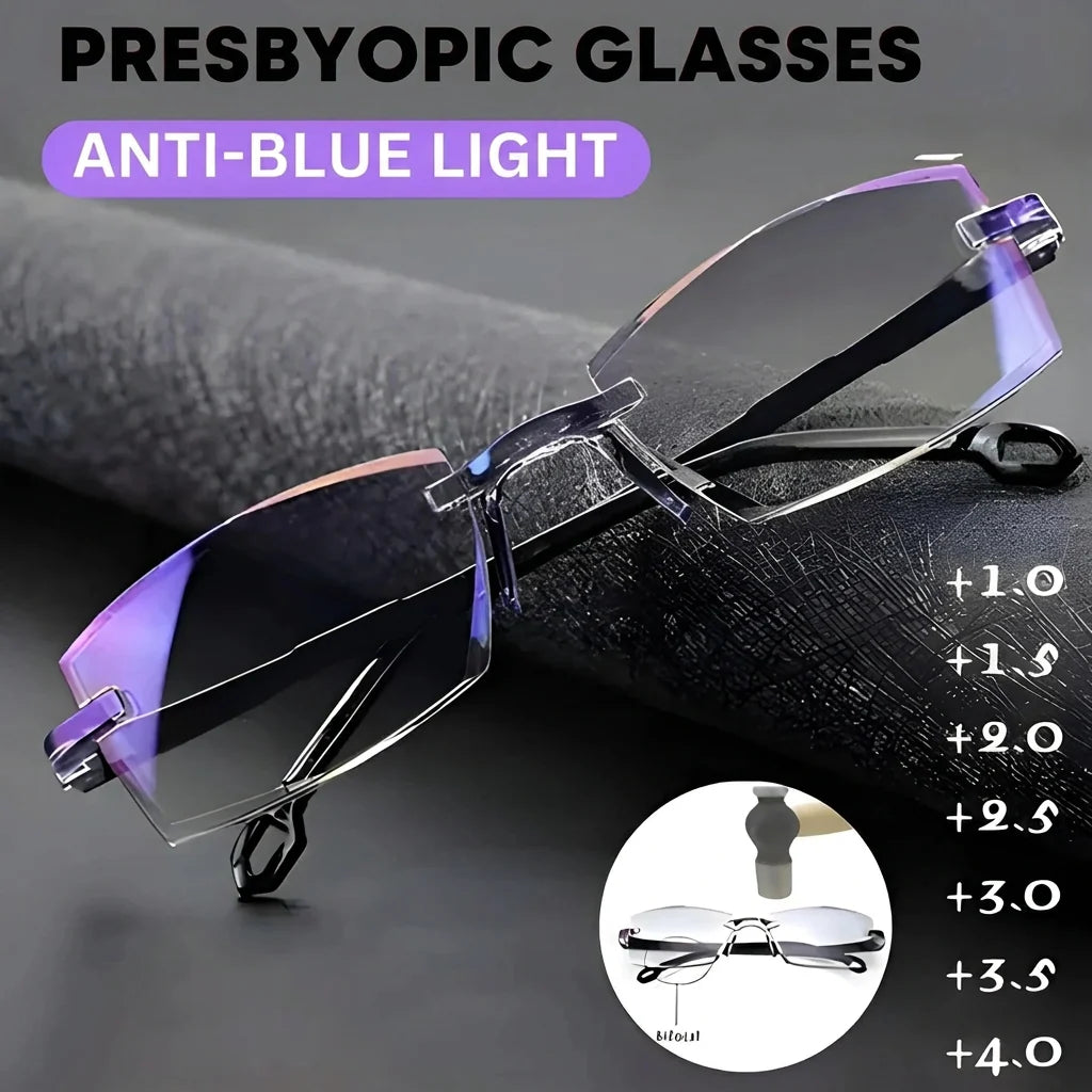 Progressive Glasses Blue Light Filter UV400 Protection Anti-Glare Coating