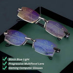 Progressive Glasses Blue Light Filter UV400 Protection Anti-Glare Coating