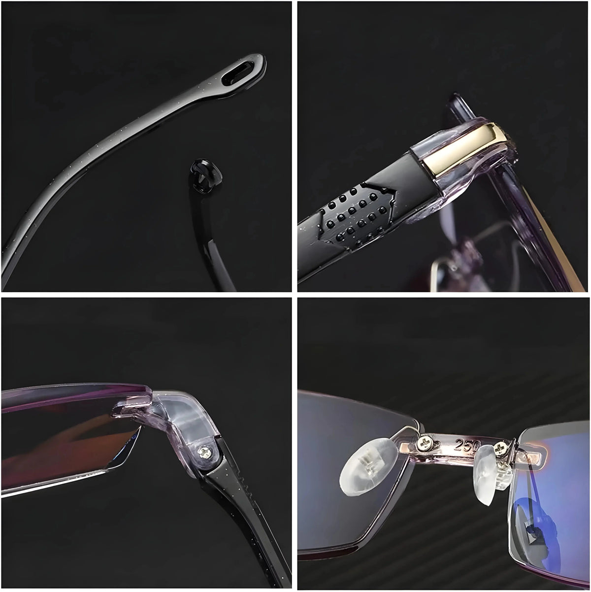 Progressive Glasses Blue Light Filter UV400 Protection Anti-Glare Coating