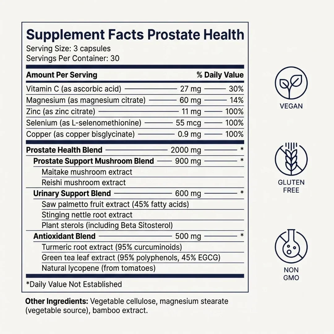 Prostate Support Capsules Botanical Blend Urinary Flow Support