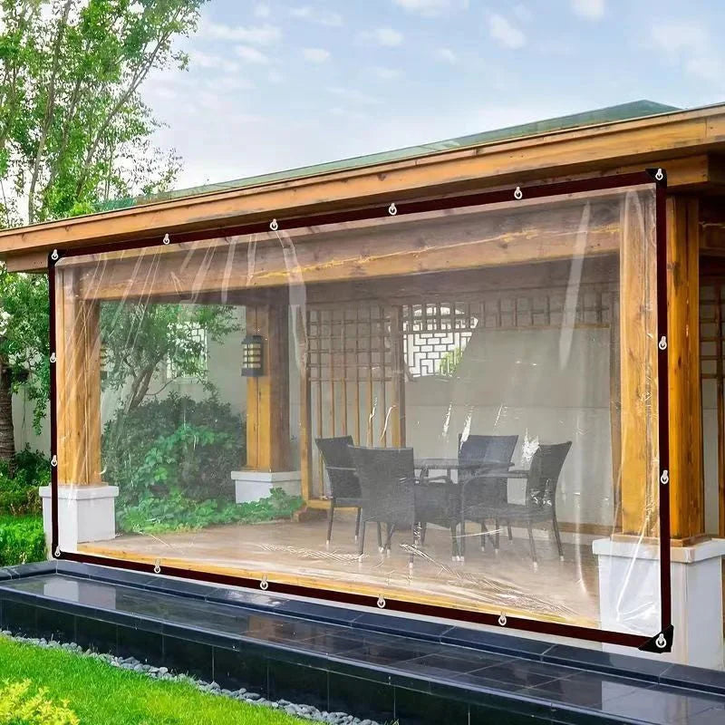 Protective Tarp Clear Translucent Weather-Resistant PE