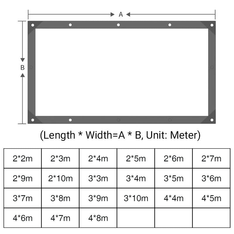 Protective Tarp Clear Translucent Weather-Resistant PE