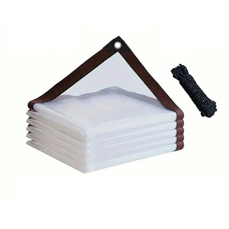Protective Tarp Clear Weather-Resistant Tear-Resistant PE