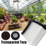 Protective Tarp Clear Weather-Resistant Tear-Resistant PE