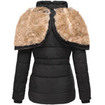 Puffer Coat Quilted Insulation Faux Fur Lined Hood