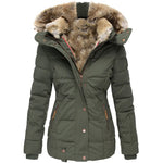 Puffer Coat Quilted Insulation Faux Fur Lined Hood