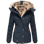 Puffer Coat Quilted Insulation Faux Fur Lined Hood