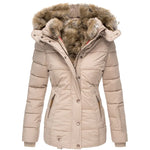 Puffer Coat Quilted Insulation Faux Fur Lined Hood
