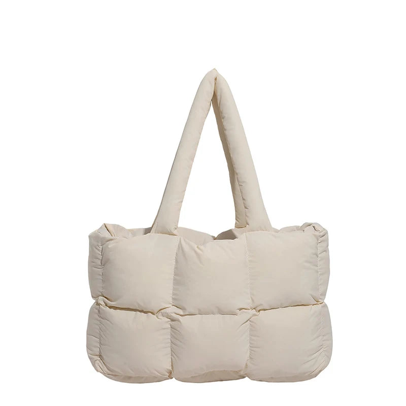 Puffer Tote Bag Lightweight Spacious Adjustable Handles