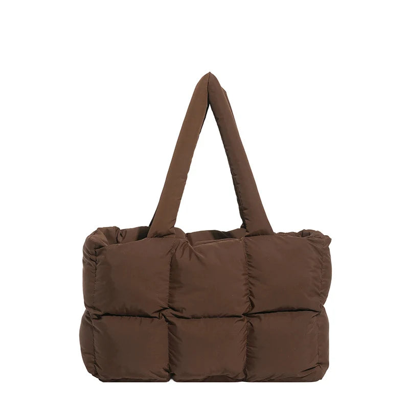 Puffer Tote Bag Lightweight Spacious Adjustable Handles