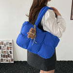 Puffer Tote Bag Lightweight Spacious Adjustable Handles
