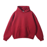 Pullover Hoodie Relaxed Fit Kangaroo Pocket Ribbed Cuffs & Hem