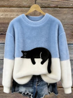 Pullover Sweater Playful Pattern Relaxed Fit