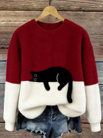 Pullover Sweater Playful Pattern Relaxed Fit