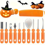 Pumpkin Carving Tool Set Stainless Steel Blades Non-Slip Grip Storage Bag