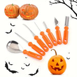 Pumpkin Carving Tool Set Stainless Steel Blades Non-Slip Grip Storage Bag