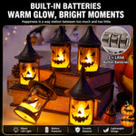Pumpkin Lantern Witch Hat Design Warm LED Glow