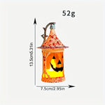 Pumpkin Lantern Witch Hat Design Warm LED Glow