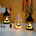 Pumpkin Lantern Witch Hat Design Warm LED Glow