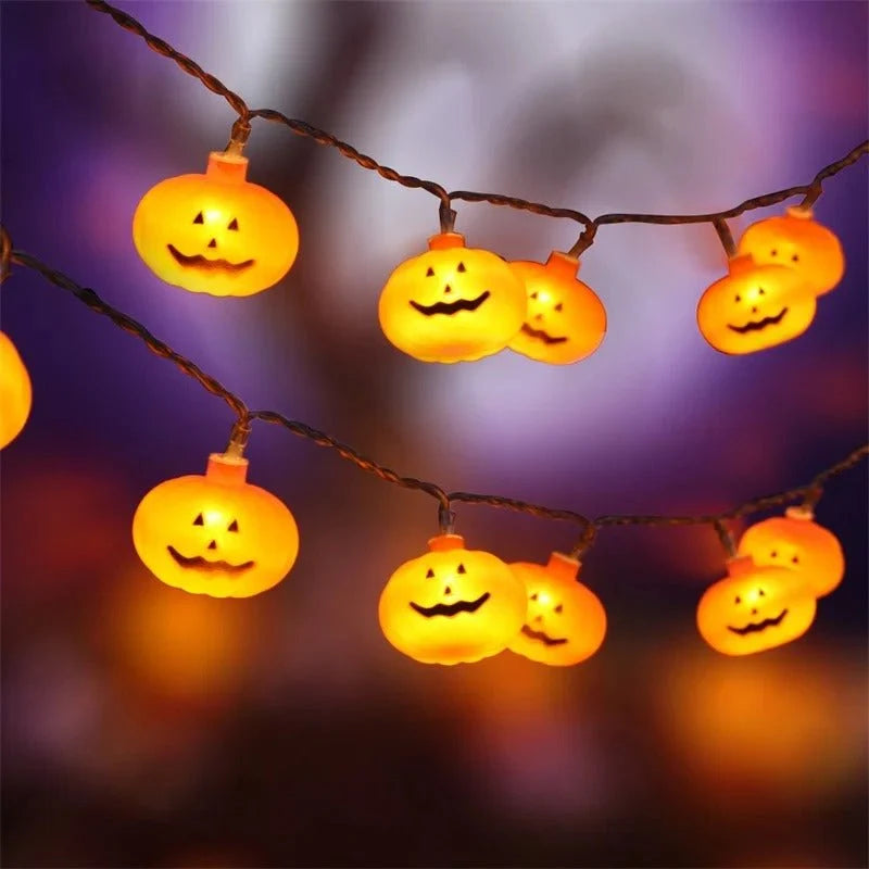 Pumpkin String Lights Battery-Powered LED Weather-Resistant